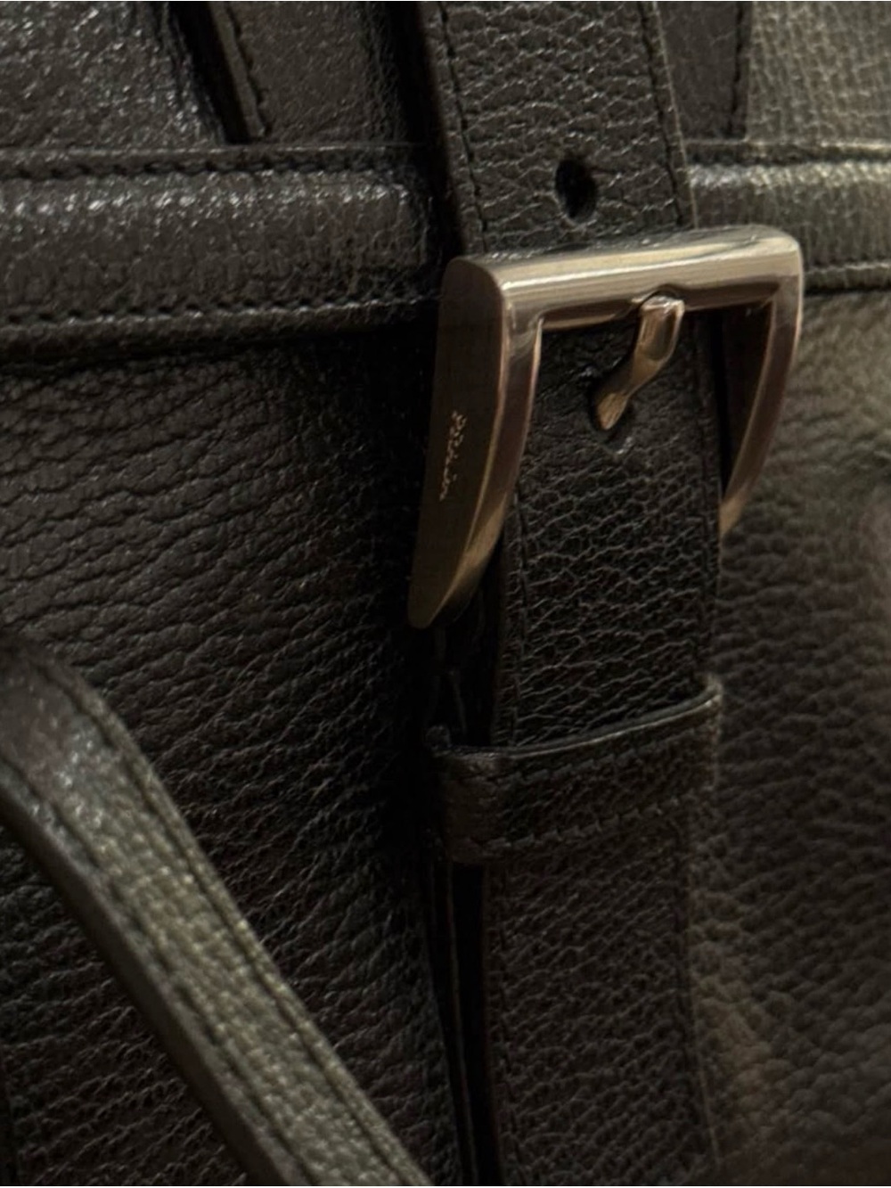 Authentic Prada Archive Vintage Black Baguette Satchel Shoulder Bag Leather - Picture 3 of 8